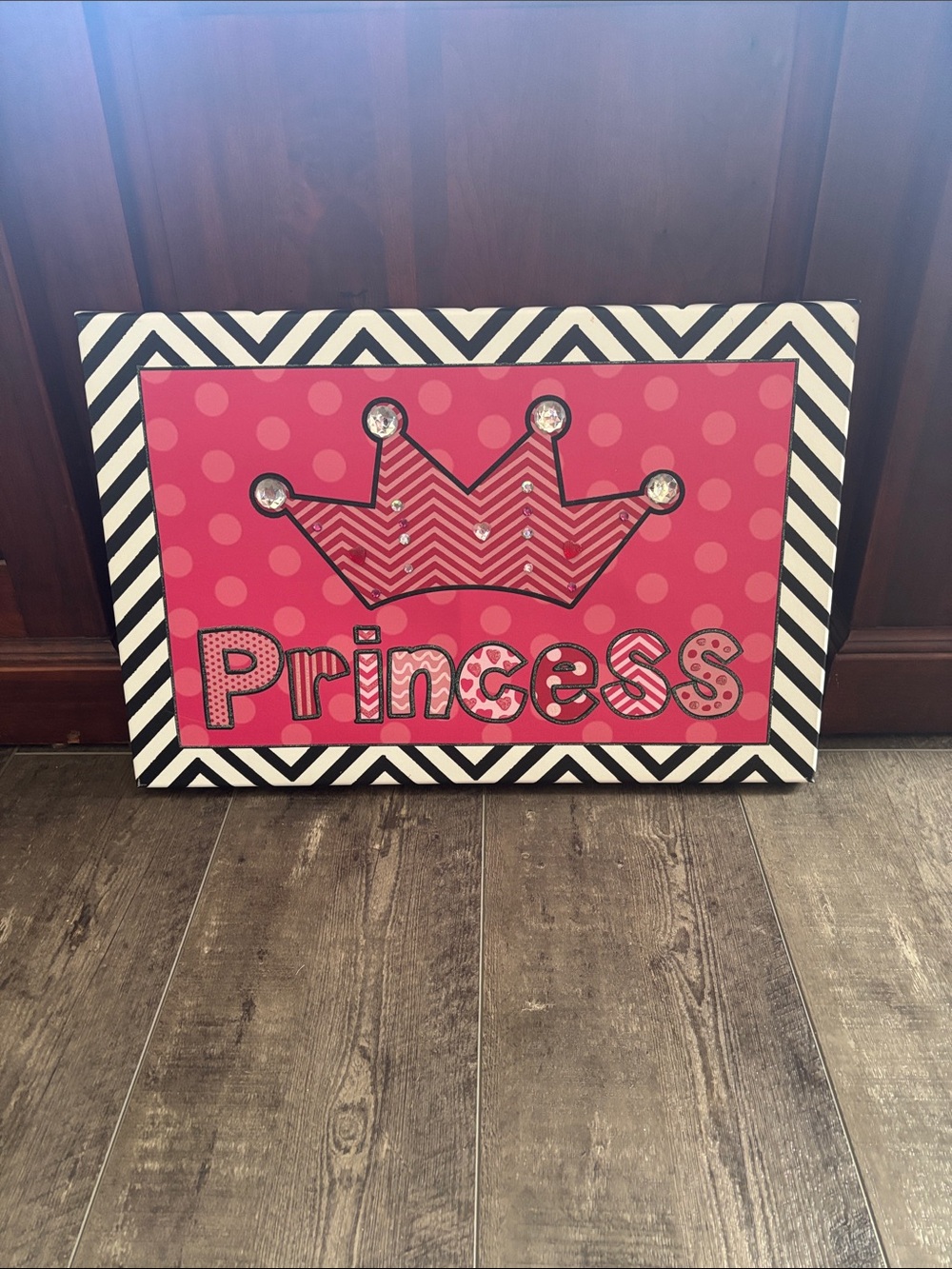 “Princess" Crown Canvas Wall Art 24x16